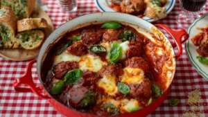 Donals italienske køkken: Bagte frikadeller &amp; hvidløgsbrød